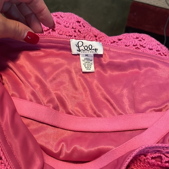 Lilly Pulitzer White Label NWT. crotchet halter top. Size ML.  Very different. - Picture 5 of 14